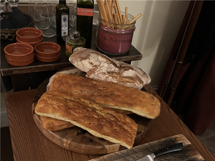 bread displayed